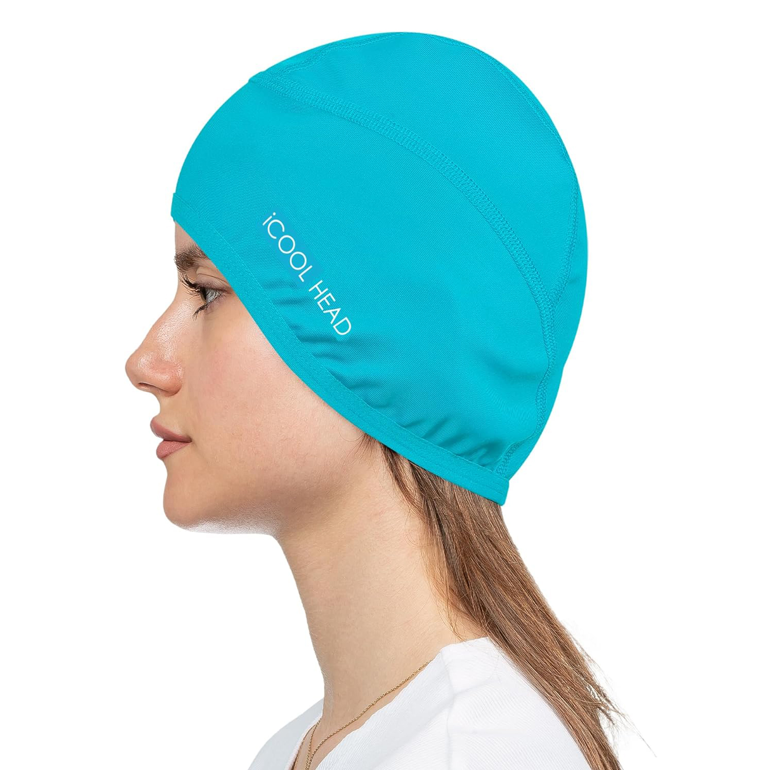 iCool Head Havuz Bonesi, Yüzücü Bone, Deniz Bonesi, Bisikletçi Beresi, Kask Beresi, Yürüyüş Başlığı (Uçuk Mavi)